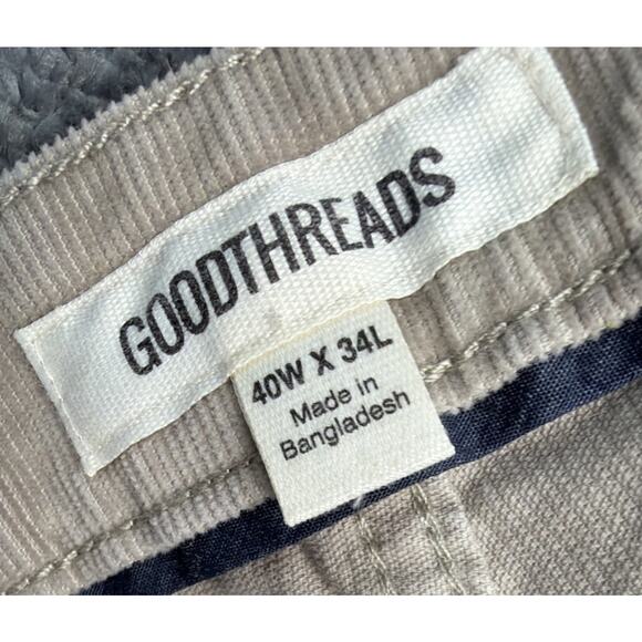 Goodthreads Men’s 40W x 34L light khaki brown Corduroy Straight-Leg Pants - Picture 5 of 8